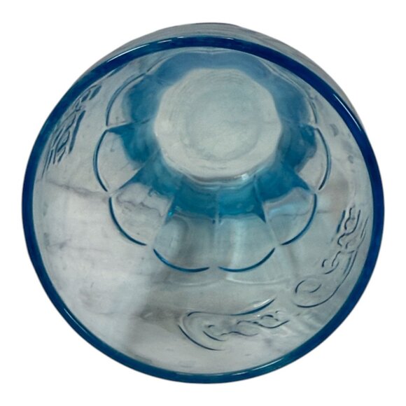 Coca-Cola Embossed Blue Glass Tumbler 16 Oz Vintage Style Drinkware - Picture 5 of 6